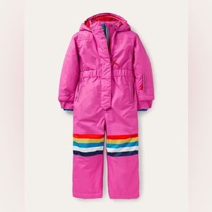 Mini Boden Unicorn Ski All-In-One Snowsuit Tickled Pink 7-8Y